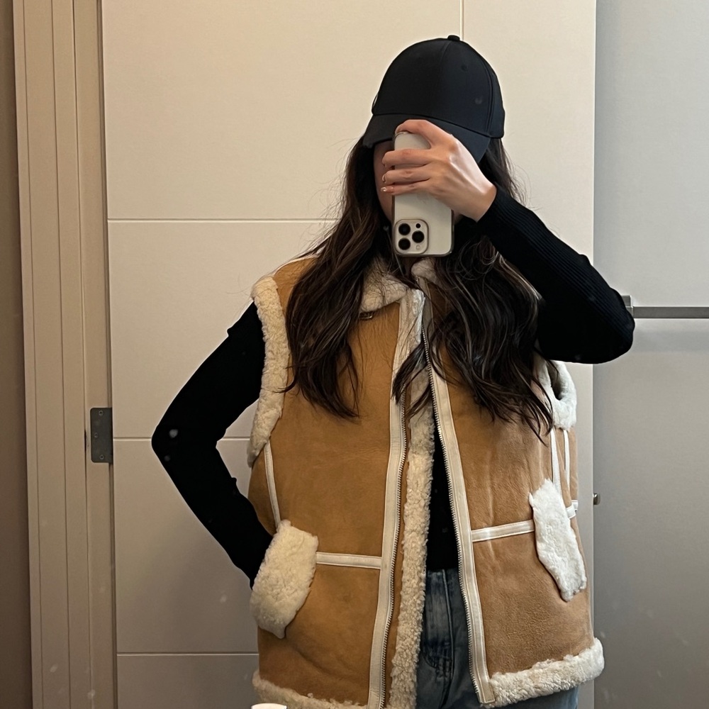 99% NEW Shearling Vest